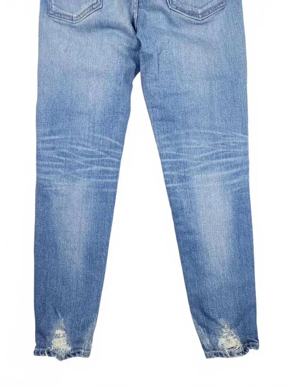 MOUSSY Nylon Fit Straight Slim Jeans 0108AC12-1580 Light Wash Denim Size 26